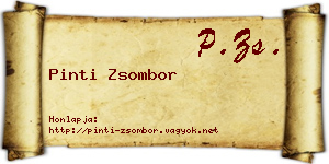 Pinti Zsombor névjegykártya